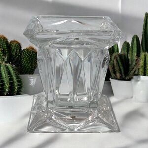 PartyLite Glass Quad Prism Candle Holder 5 x 4.5